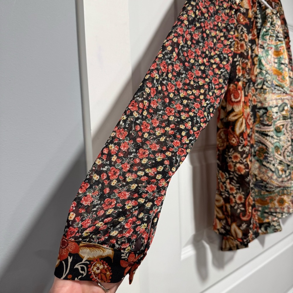 Umgee Multicolor Patchwork Blouse - Picture 6 of 13